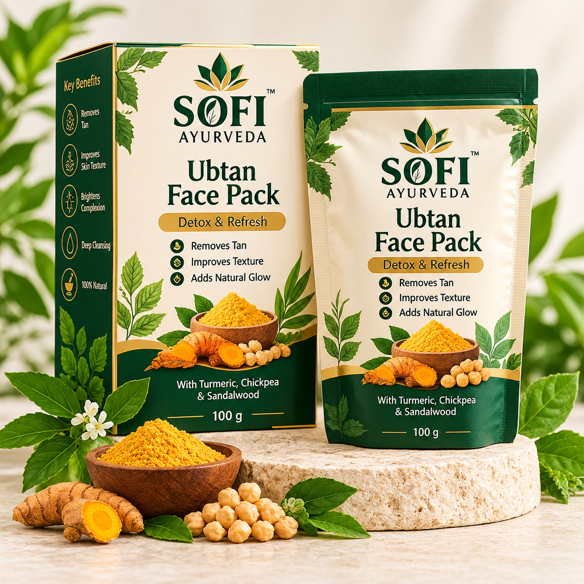 SOFI Ayurveda Ubtan Face Pack – 100 g